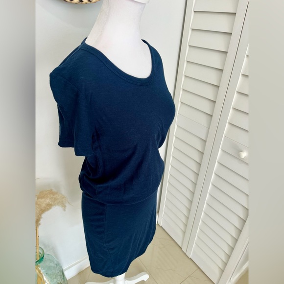 Standard James Perse • Women’s Navy Crew Neck Cotton Mini T-Shirt Dress Size 2 - Picture 8 of 15